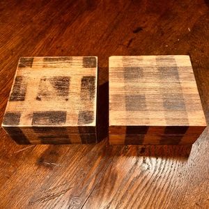 A Pair of Small Wooden Boxes